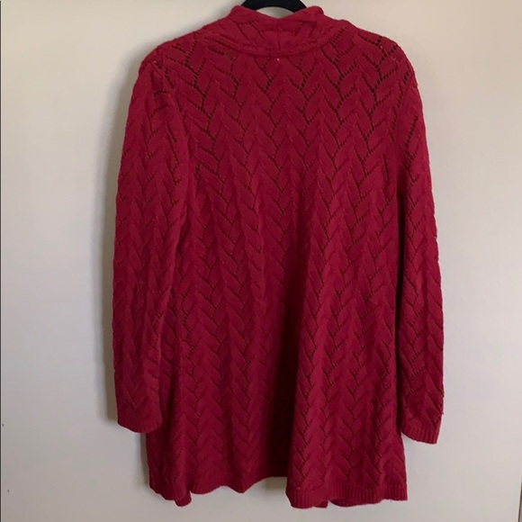 Dark red cardigan sweater - Picture 3 of 3